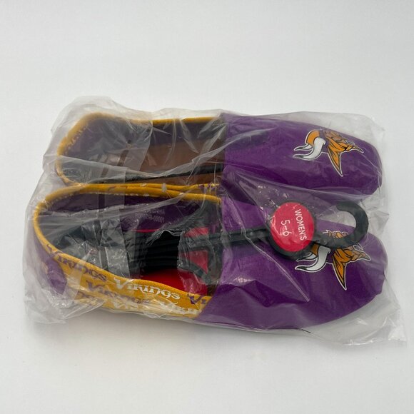 FOCO NFL Football Women's Minnesota Vikings Canvas Slip On Shoe NWT Sz 5-6 - Picture 2 of 4